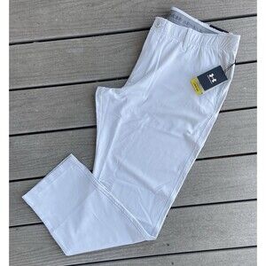 Under Armour Golf Pants 42x32 White Tapered Stretch UPF 50 Storm Mens NWT